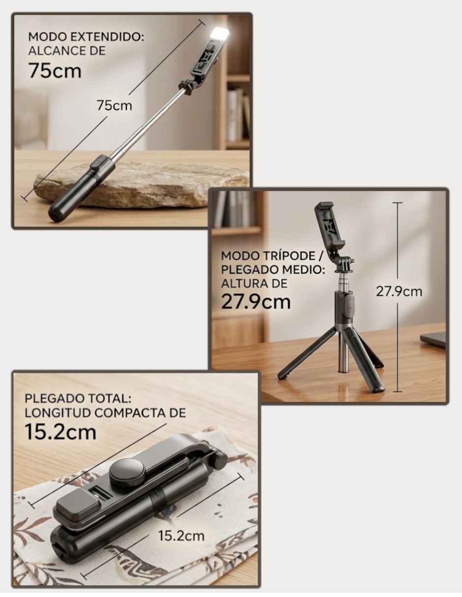 Tripie de plástico para celular 7