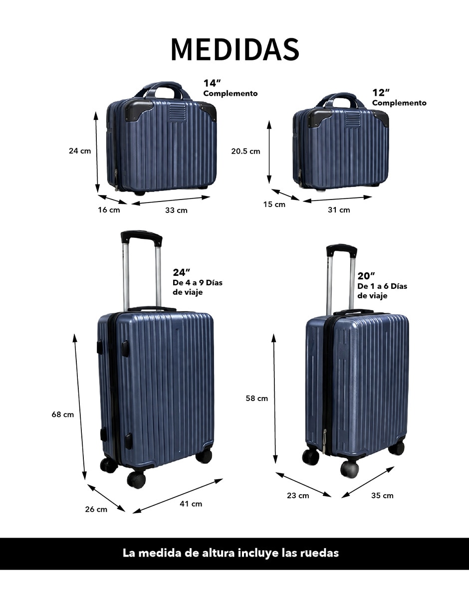 Set maletas de viaje Clear Shop