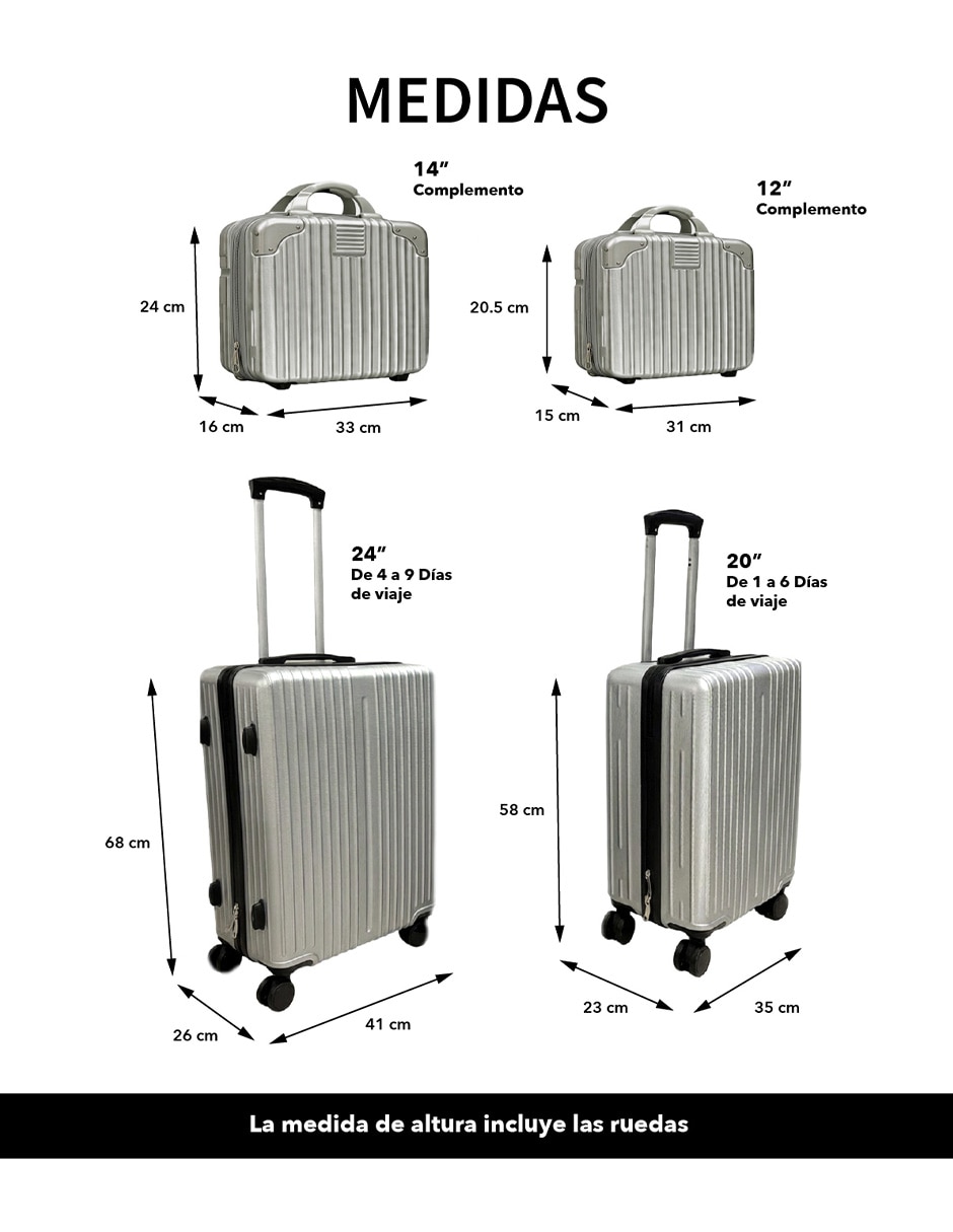 Set maletas de viaje Clear Shop