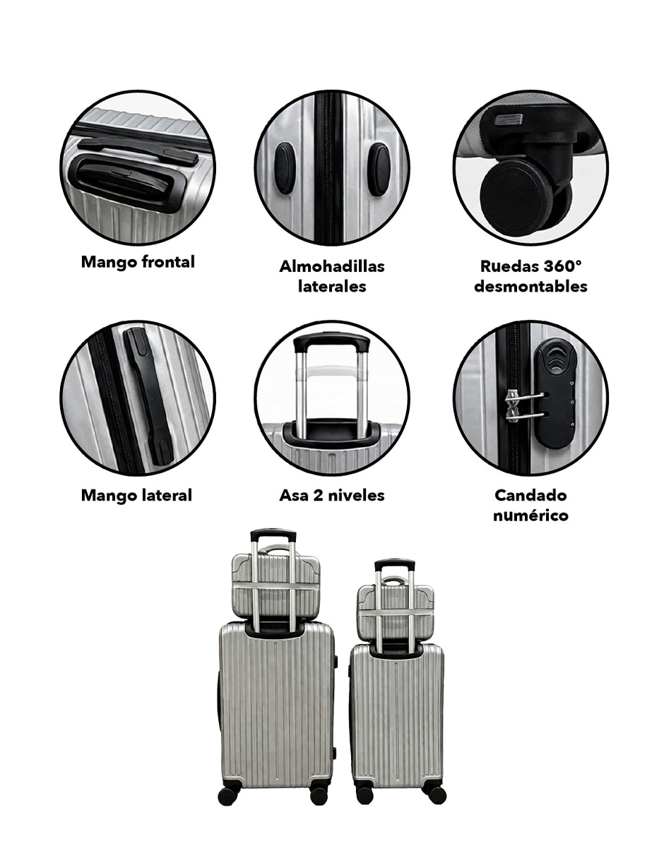 Set maletas de viaje Clear Shop