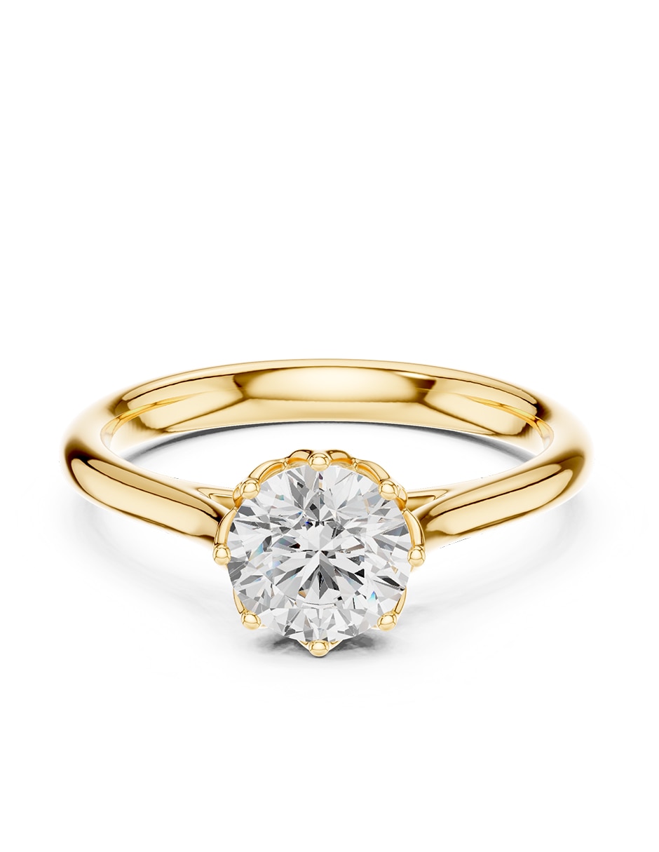 Anillo de compromiso de Oro 14 k Amore Mio! Diamante de laboratorio