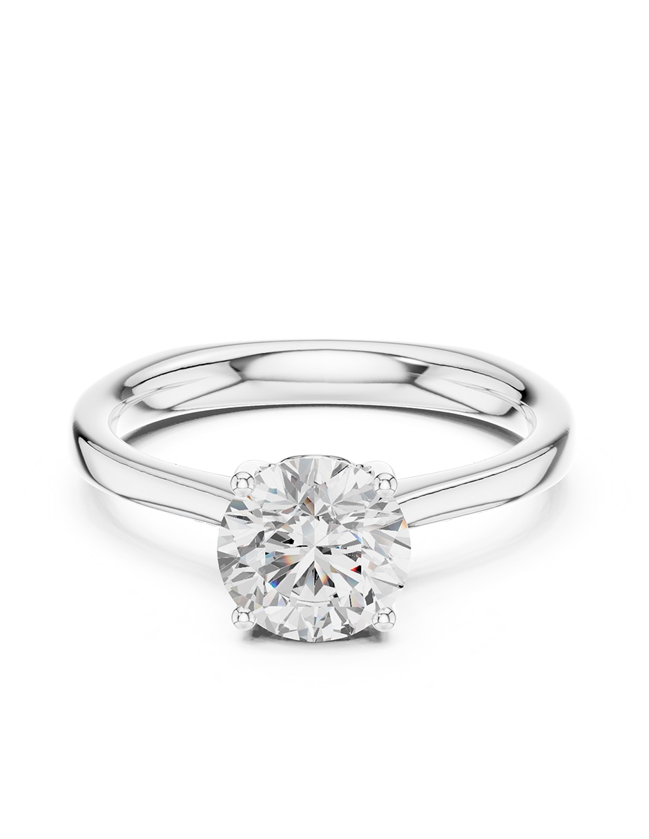Anillo de compromiso de Oro 14 K Zirconia cúbica 1