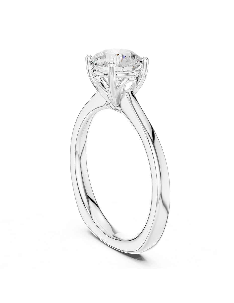 Anillo de compromiso de Oro 14 K Zirconia cúbica 3