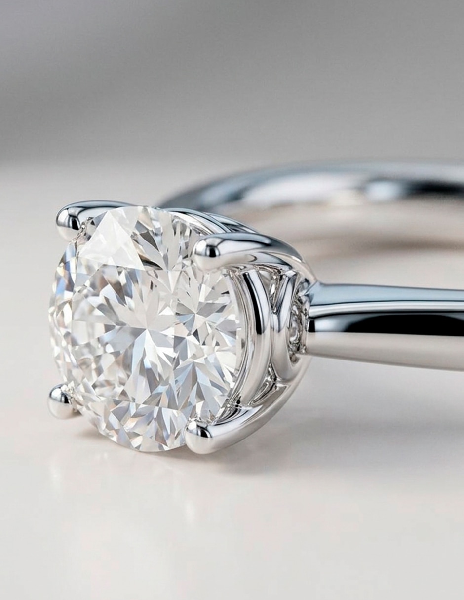 Anillo de compromiso de Oro 14 K Zirconia cúbica 6
