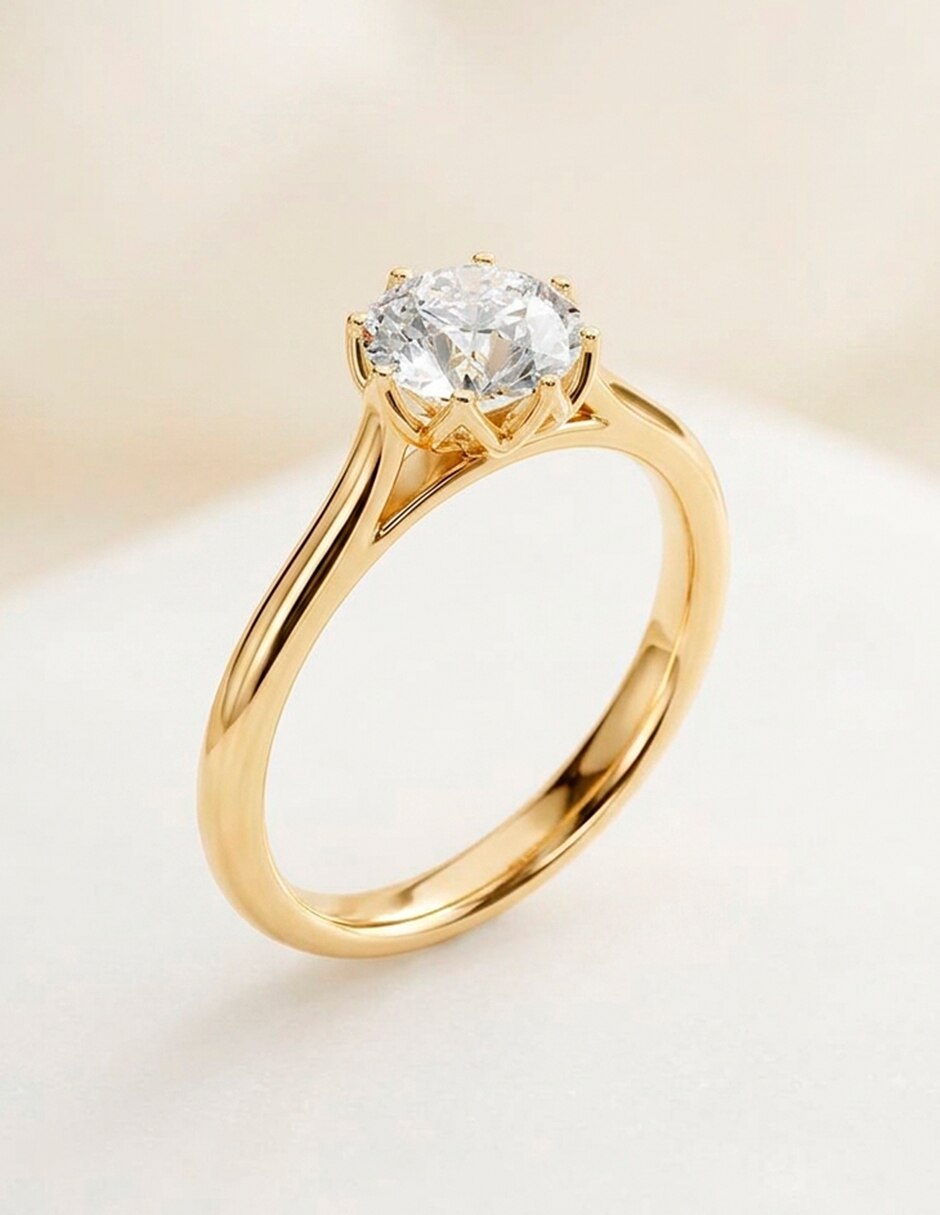 Anillo de compromiso de oro 14 k Amore Mio