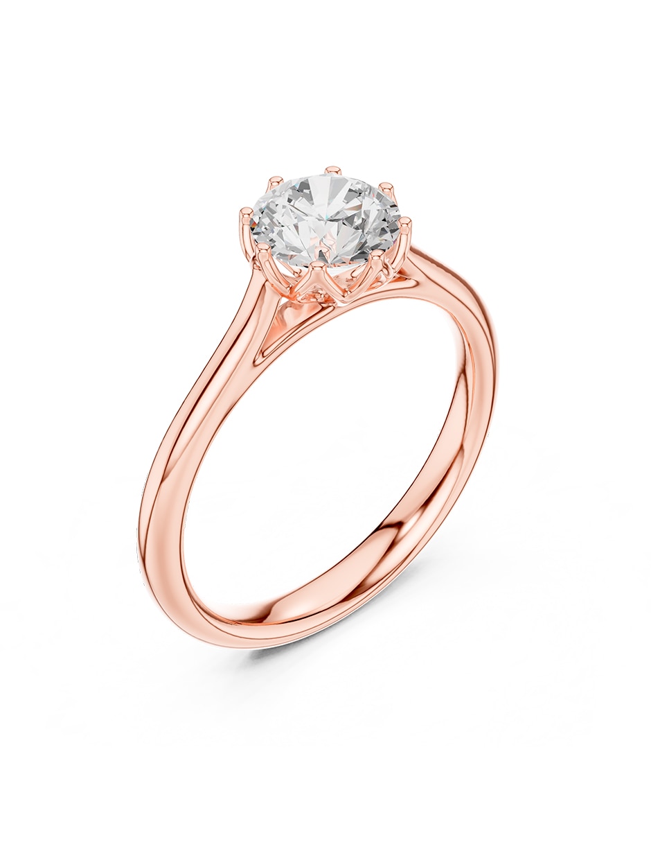 Anillo de compromiso de oro 18 k 2