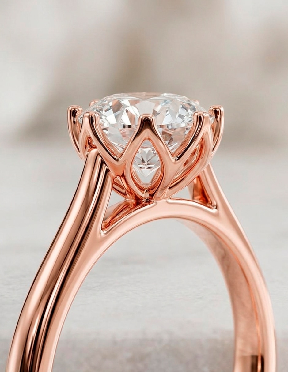 Anillo de compromiso de oro 18 k 10