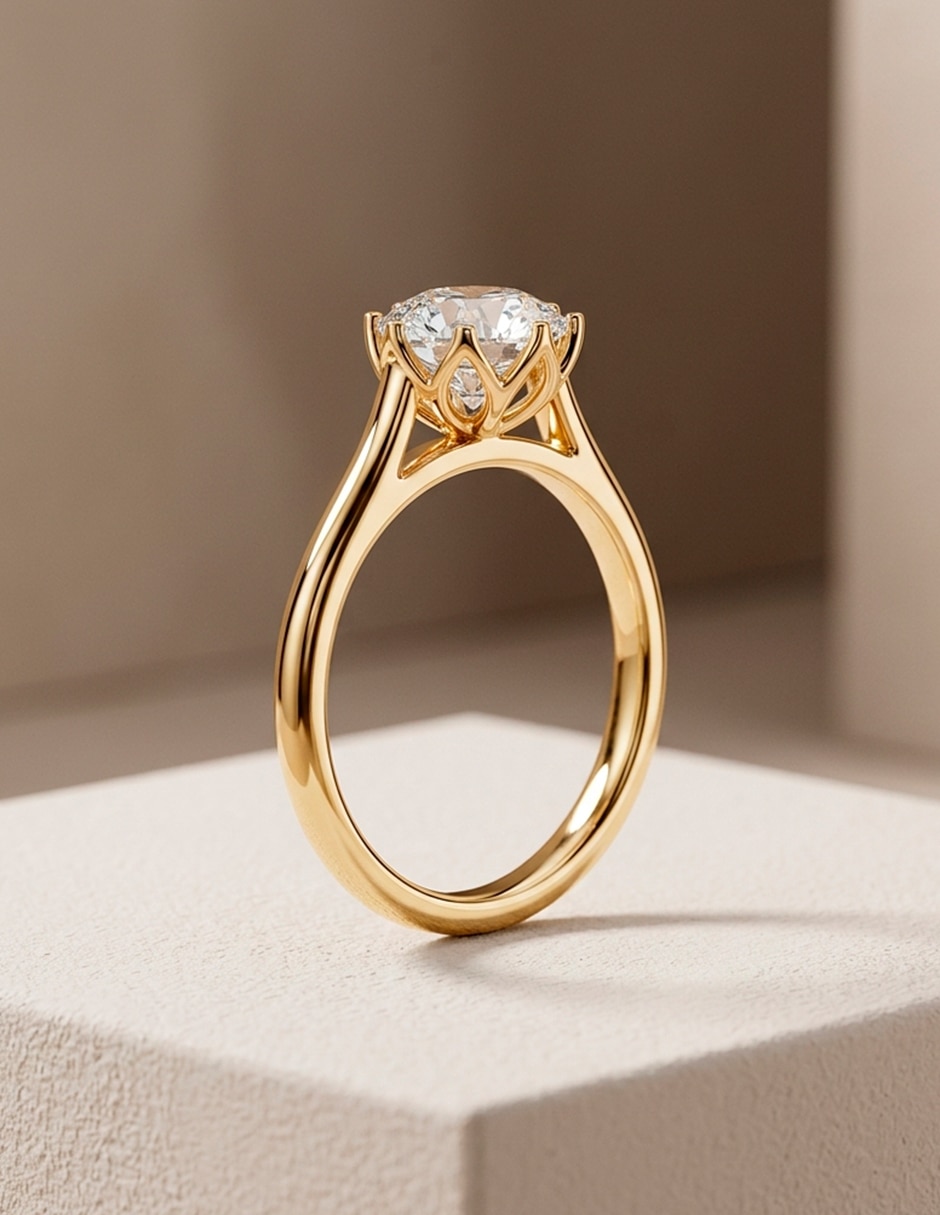 Anillo de compromiso de oro 18 k Amore Mio