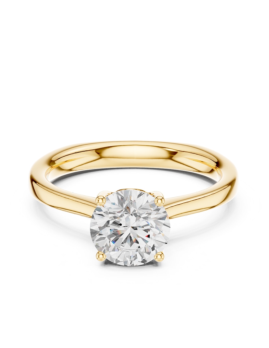 Anillo de compromiso de Oro 14 k Amore Mio! Zirconia cúbica