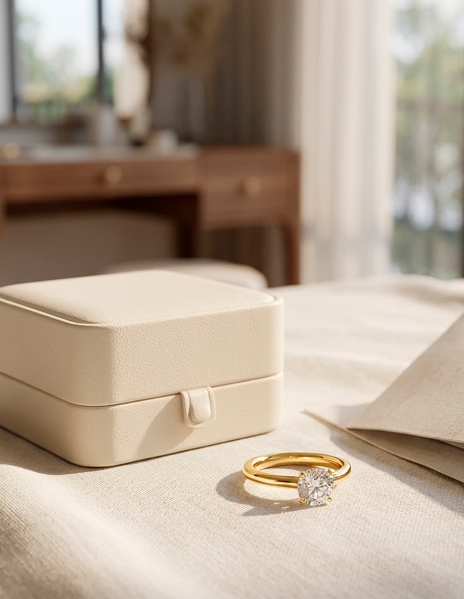 Anillo de compromiso de oro 14 k Amore Mio zirconia cúbica