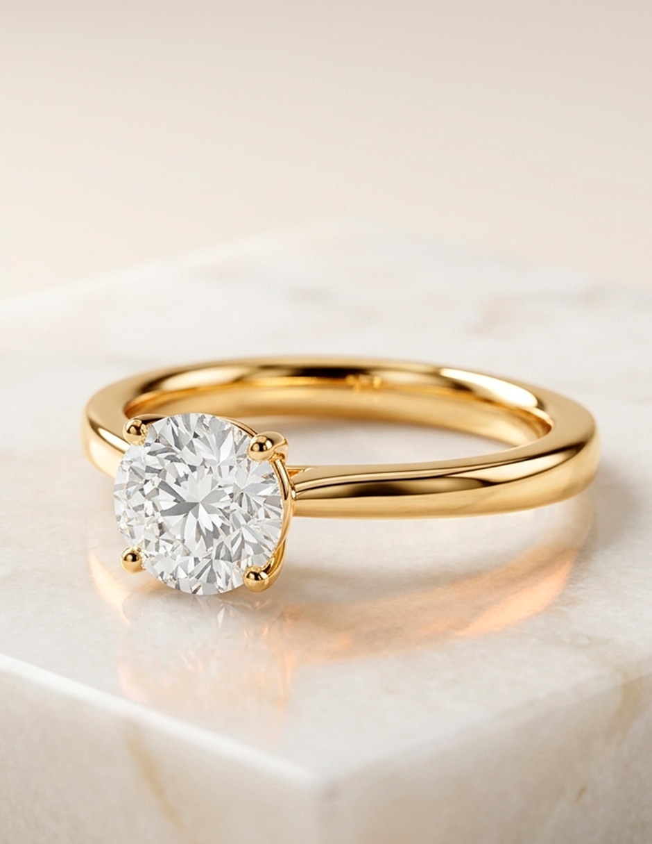 Anillo de compromiso de oro 18 k Amore Mio