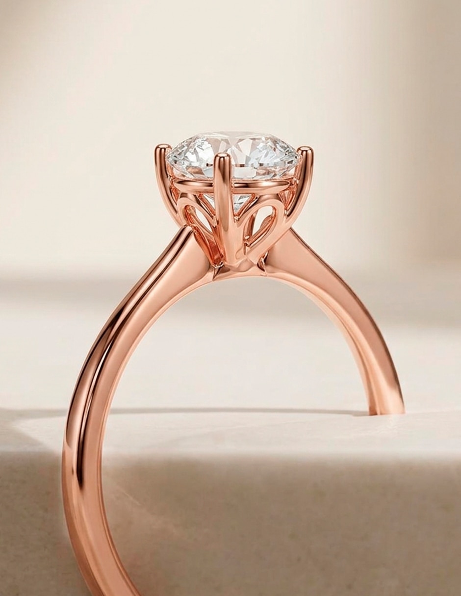 Anillo de compromiso de oro 18 k 9