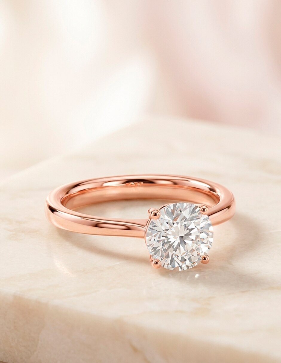 Anillo de compromiso de oro 9 k 8