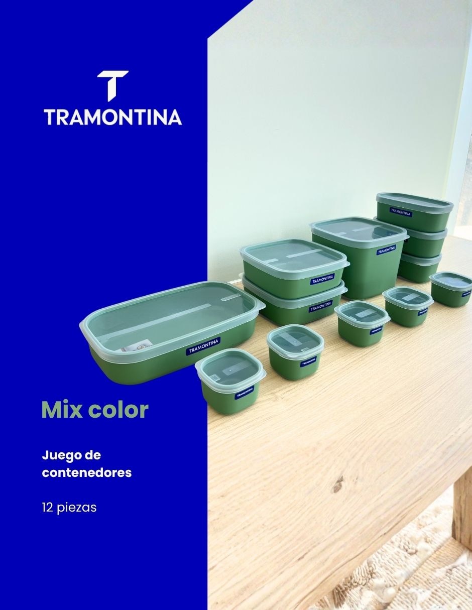 Set contenedores Tramontina MixColor 24 piezas