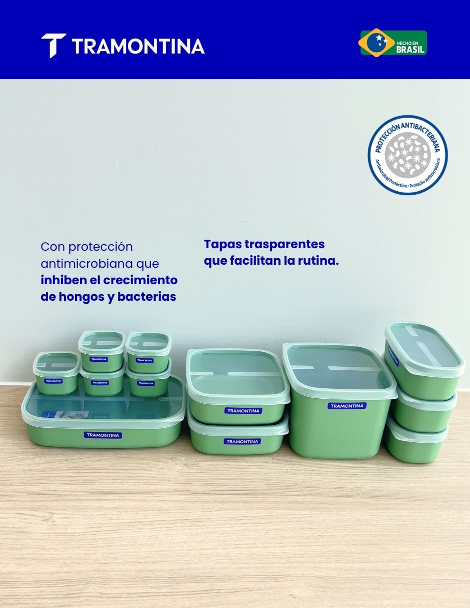 Set contenedores Tramontina MixColor 24 piezas
