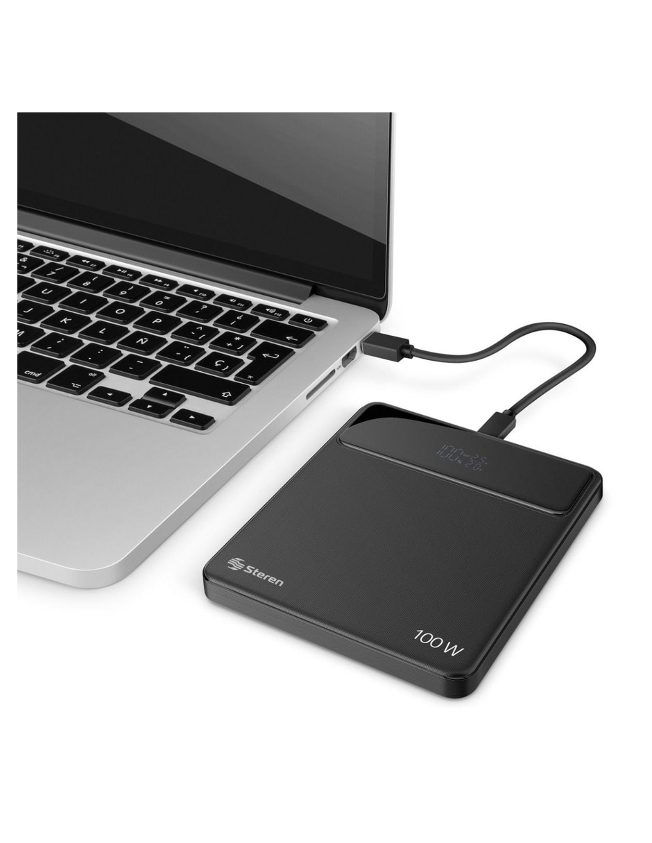 Set power bank Steren de 20,000 mAh PD 100 W / QC 30 W con 2 salidas USB C y 2 salidas USB USB + USB tipo C 65 W
