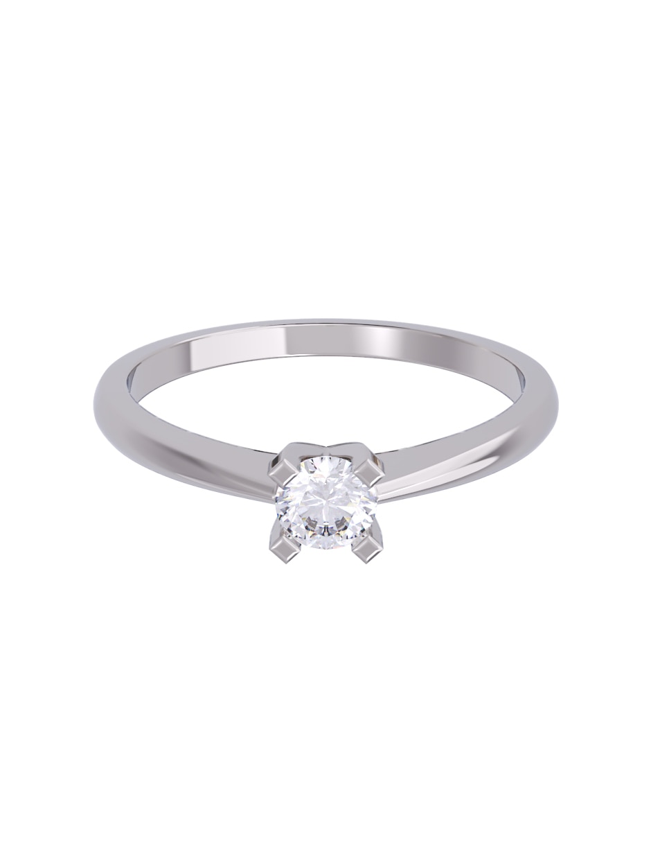 Anillo de compromiso de oro 10 K diamante