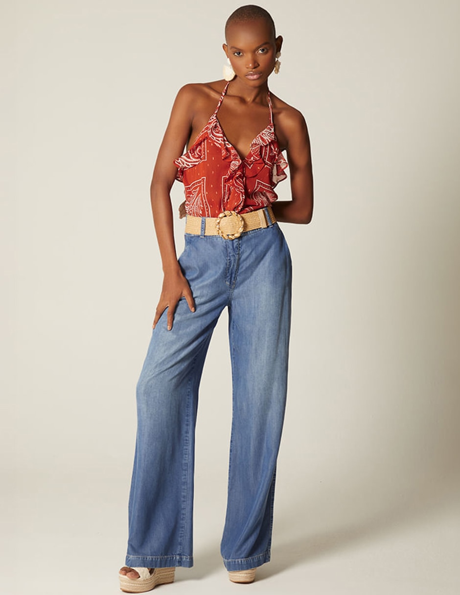 Jeans easy pant palazzo Studio F para mujer