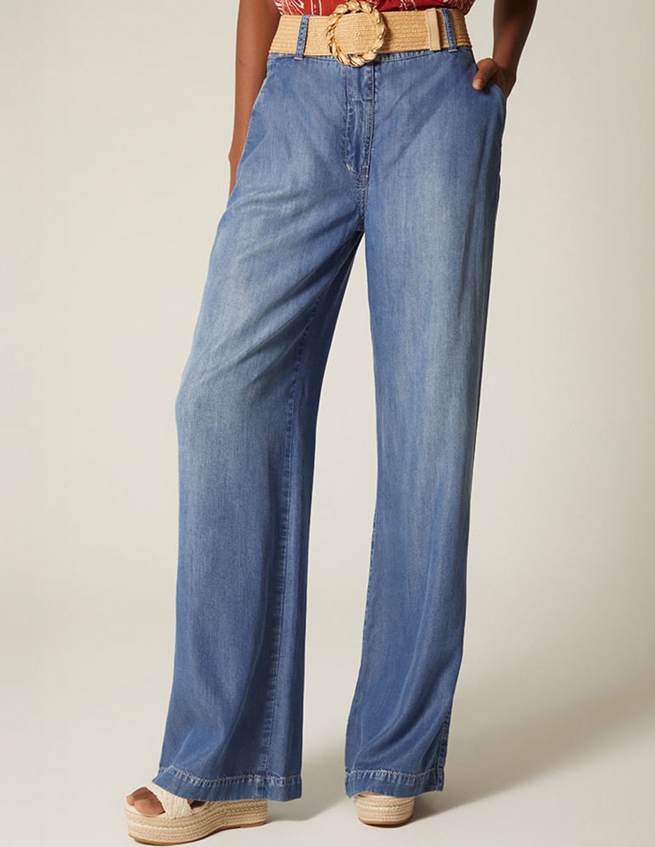 Jeans easy pant palazzo Studio F para mujer