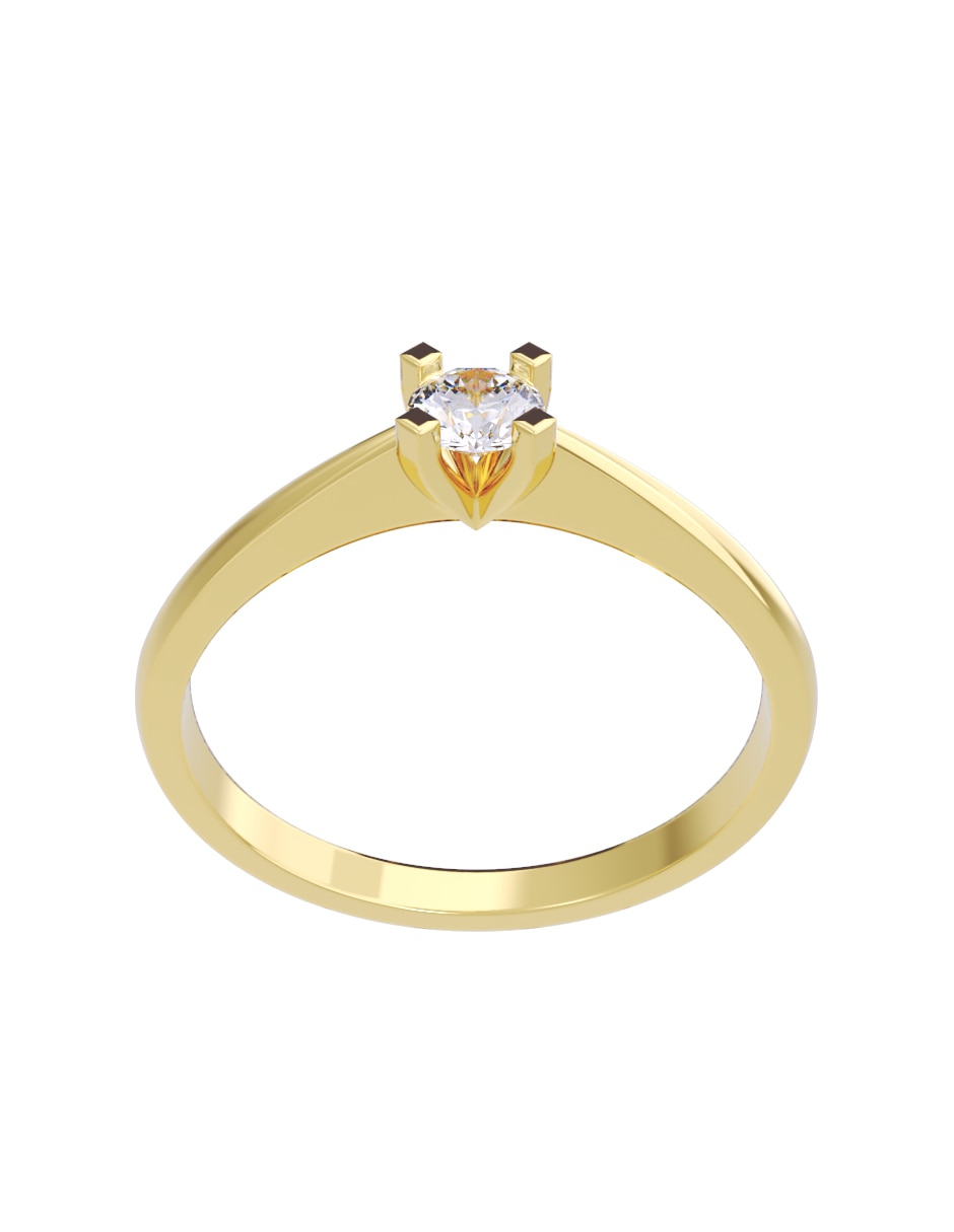Anillo de compromiso de oro 10 K Fonelli diamante