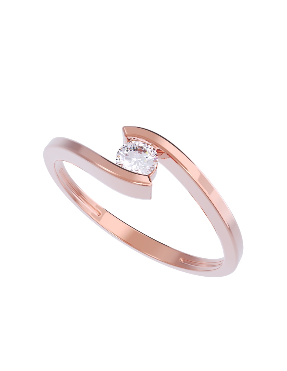 Anillo de compromiso 10 k diamante 4