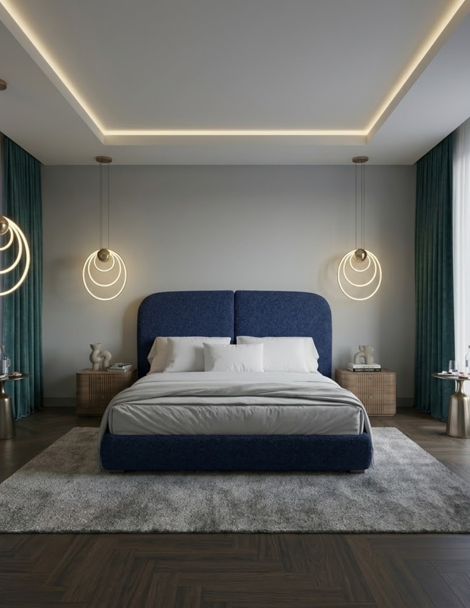 Cama Quiet Luxury Manhattan de tela 9