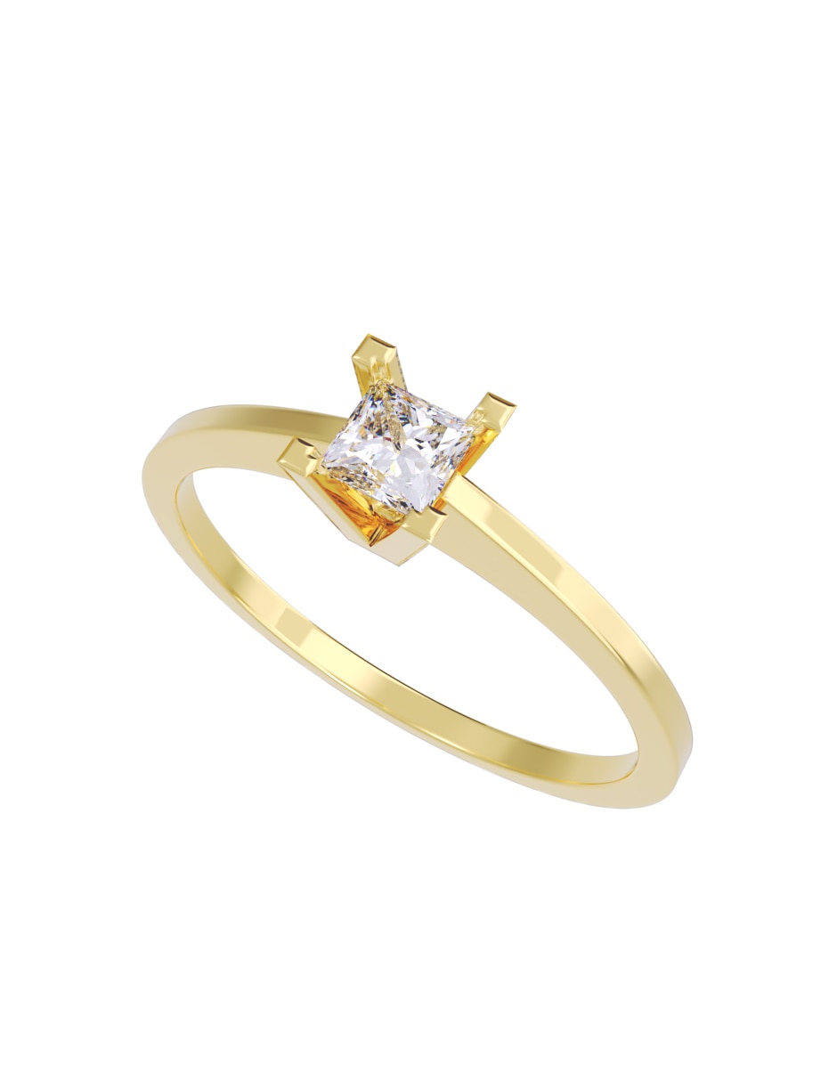 Anillo de compromiso de oro 10 K Fonelli diamante