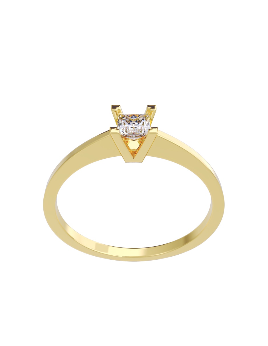 Anillo de compromiso de oro 10 K Fonelli diamante