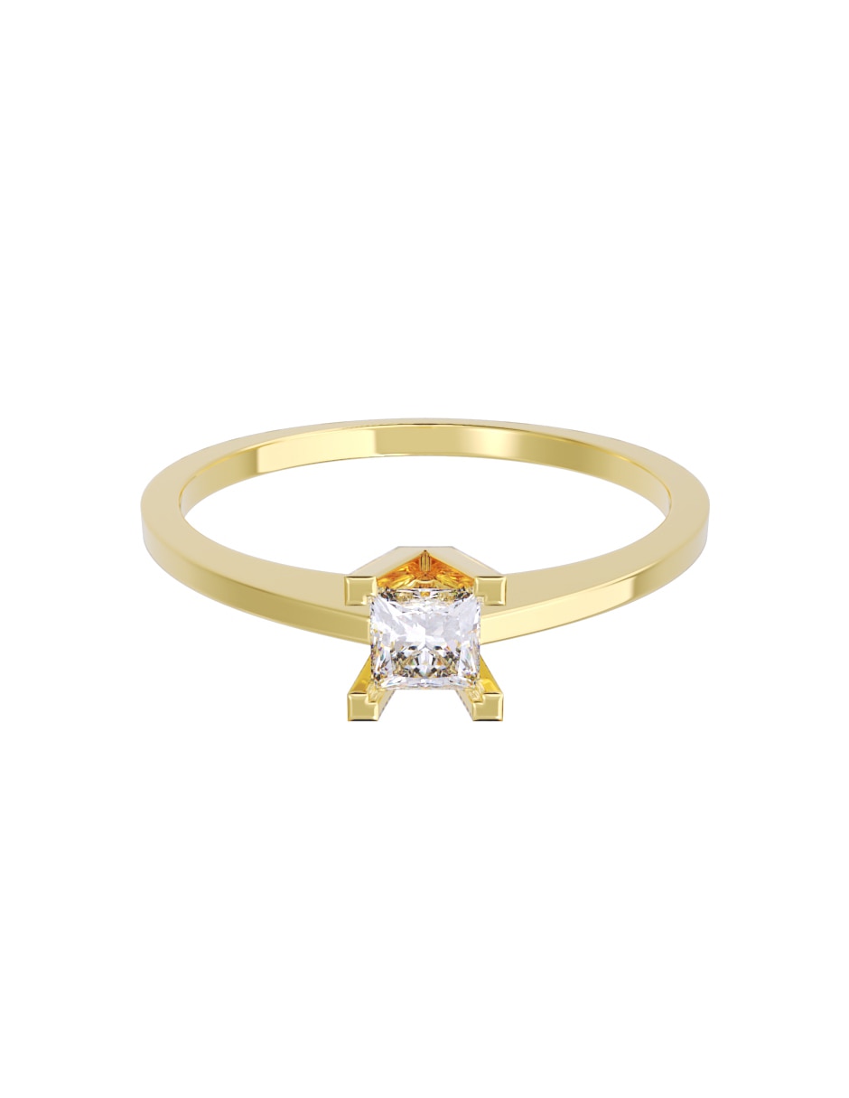 Anillo de compromiso de oro 10 K Fonelli diamante