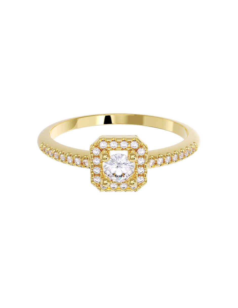 Anillo de compromiso de oro 10 K Fonelli diamante