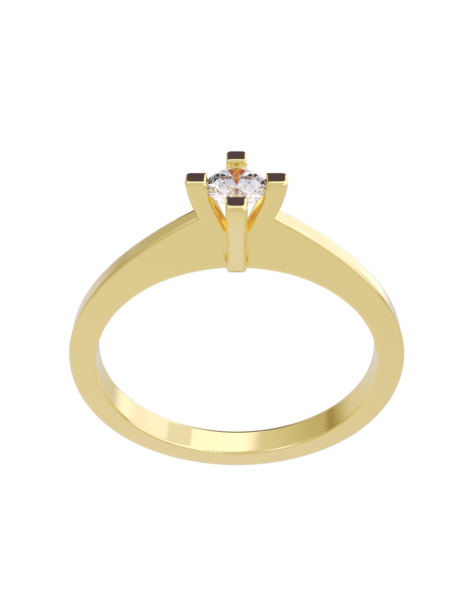 Anillo de compromiso de oro 10 K Fonelli diamante