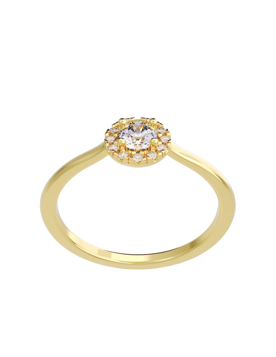 Anillo de compromiso de oro 10 K Fonelli diamante