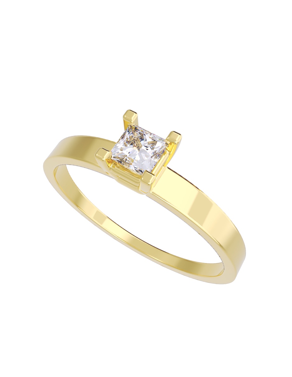 Anillo de compromiso de oro 10 K Fonelli diamante