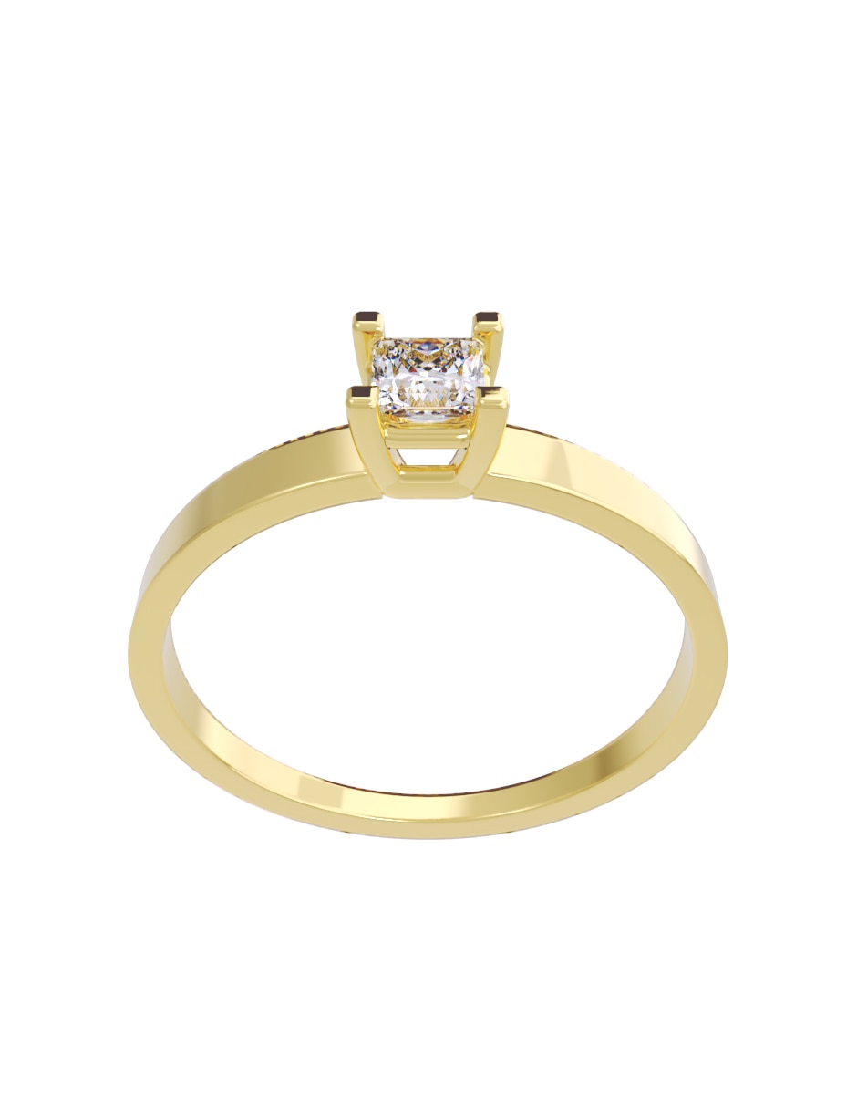 Anillo de compromiso de oro 10 K Fonelli diamante