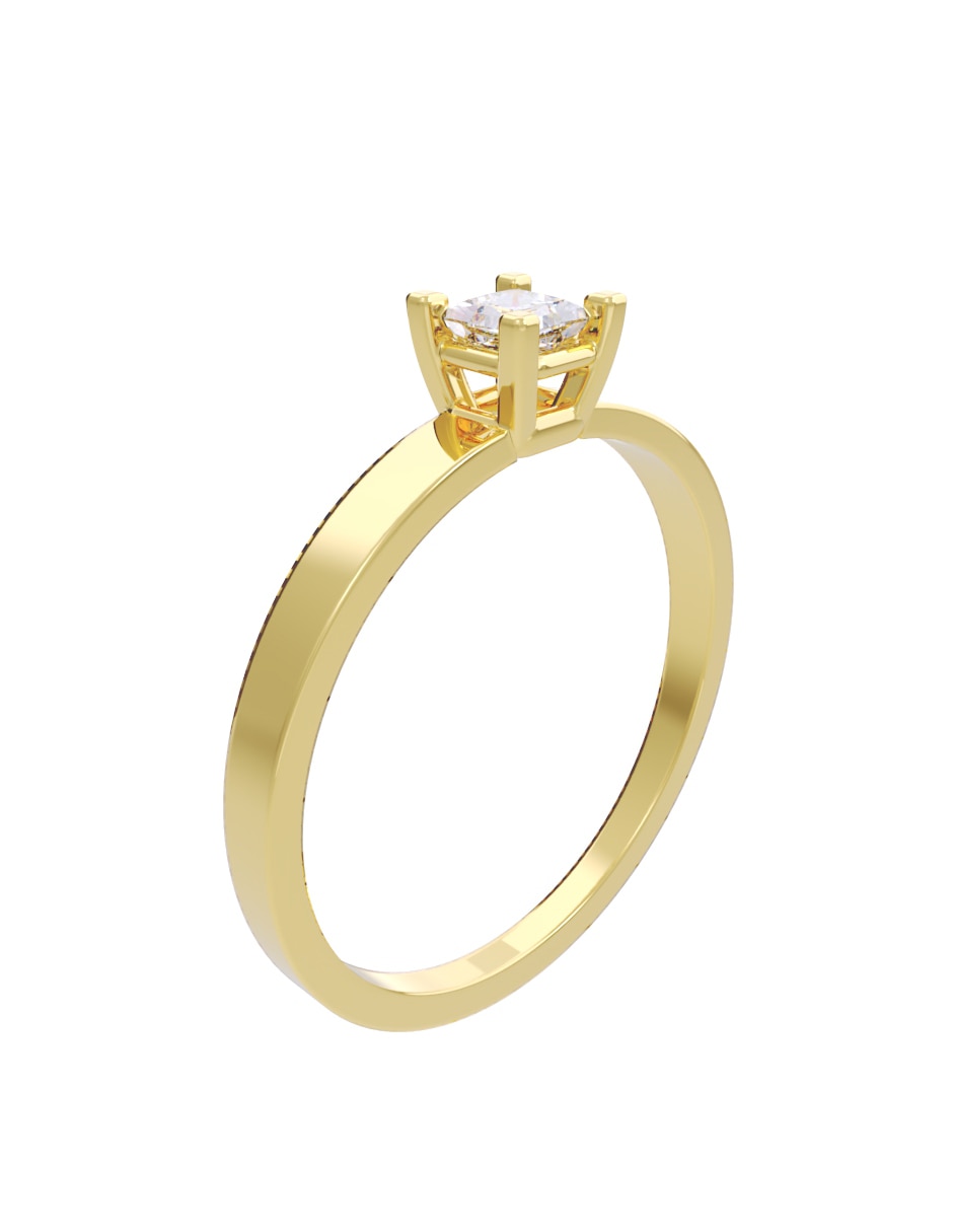 Anillo de compromiso de oro 10 K Fonelli diamante