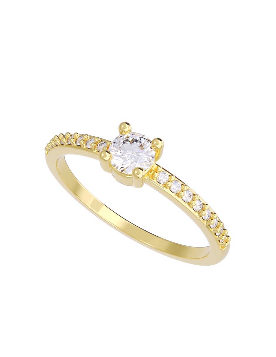 Anillo de compromiso de oro 10 K Fonelli diamante