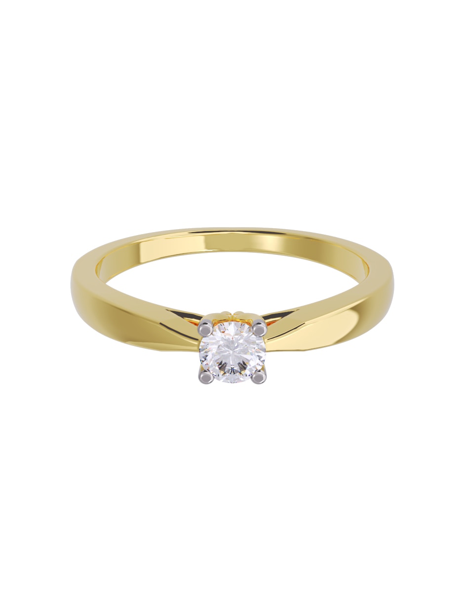 Anillo de compromiso de oro 14 k Diamante