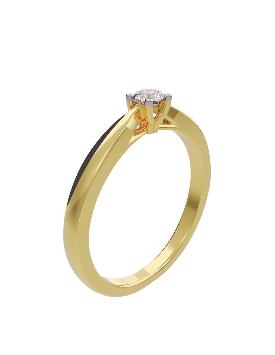 Anillo de compromiso de oro 14 k Diamante 3