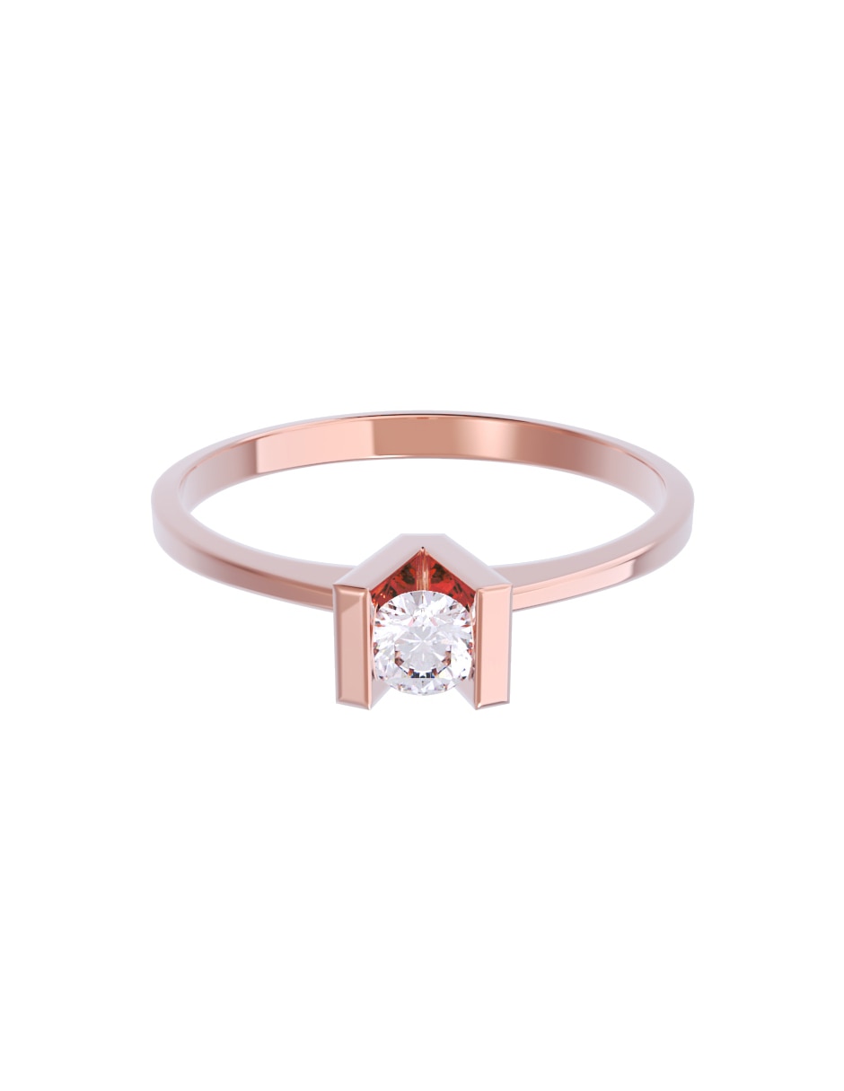 Anillo de compromiso de oro 14 k Diamante Anillo de compromiso de oro 14 k Diamante