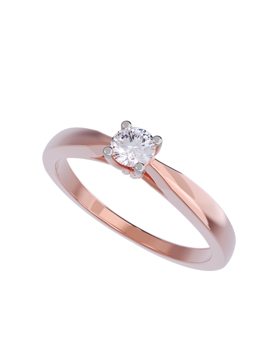 Anillo de compromiso 14 k diamante 2