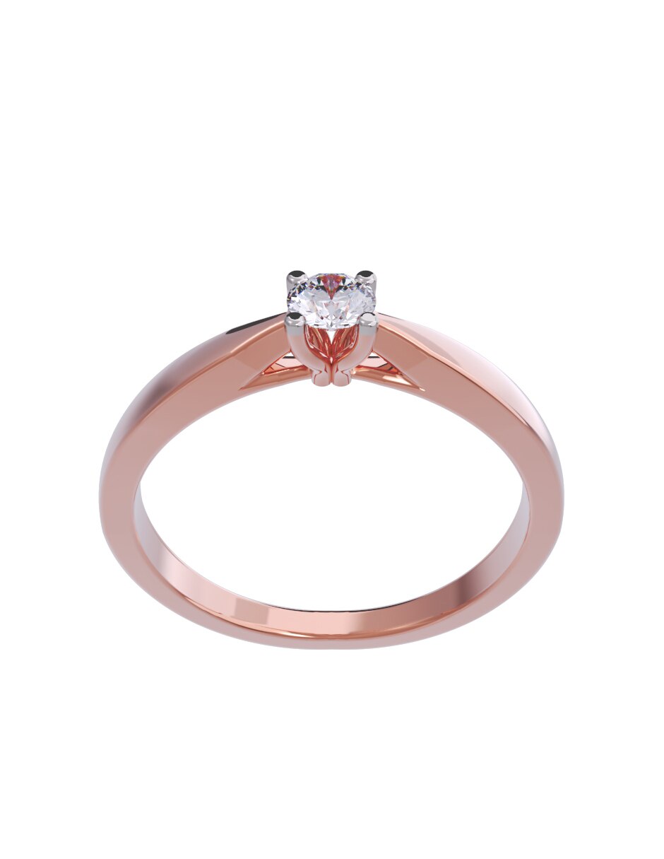 Anillo de compromiso 14 k diamante 3