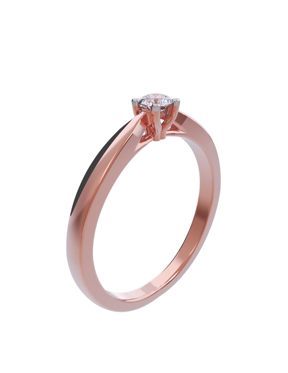 Anillo de compromiso 14 k diamante 4