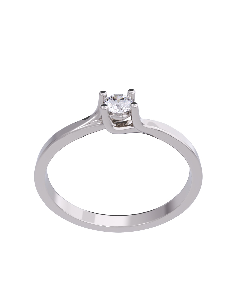 Anillo de compromiso de oro 14 k diamante 3