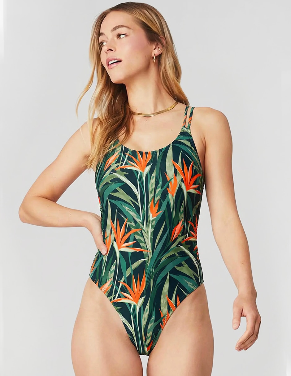 Traje de baño completo estampado floral para mujer Traje de baño completo estampado floral para mujer