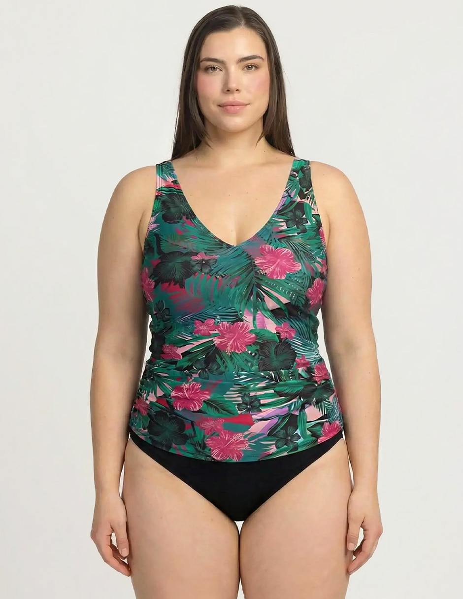 Traje de baño completo estampado floral para mujer