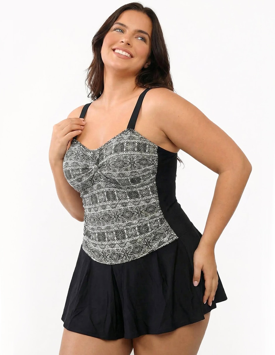 Traje de baño completo estampado para mujer 2