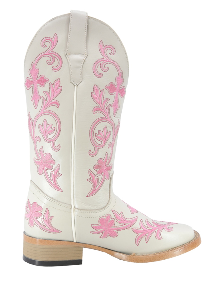 Bota media pierna de piel para mujer 5