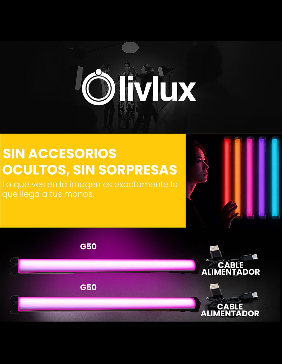 Set barra de luz LED Livlux G50