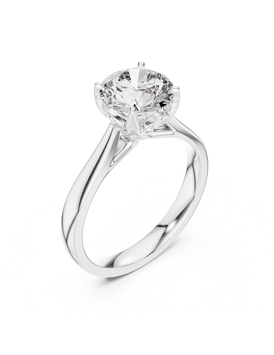 Anillo de compromiso de oro 9 k zirconia cúbica 2