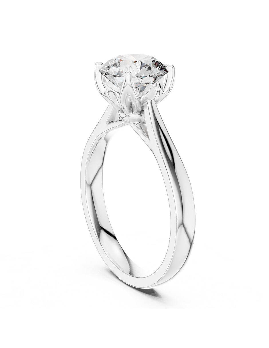 Anillo de compromiso de oro 9 k zirconia cúbica 3